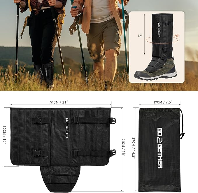 Snake Gaiter, Gaiters for Hunting, Waterproof Snake Chap for Men and Women,Shoe Boot Leg Gaiter with Adjustable Size