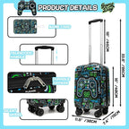 Kid’s Luggage Set 2 Piece Suitcase Set 16’’ Hardside Luggage with Spinner Wheels Girls Boys Carry on Luggage Travel Rolling Luggage Airline Approved