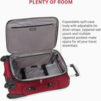 SwissGear Sion Softside Expandable Luggage, Burgundy, Carry-On 21-Inch