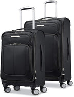 Samsonite Solyte DLX Softside Expandable Luggage with Spinner Wheels, Midnight Black, 2-Piece Set (20/25)