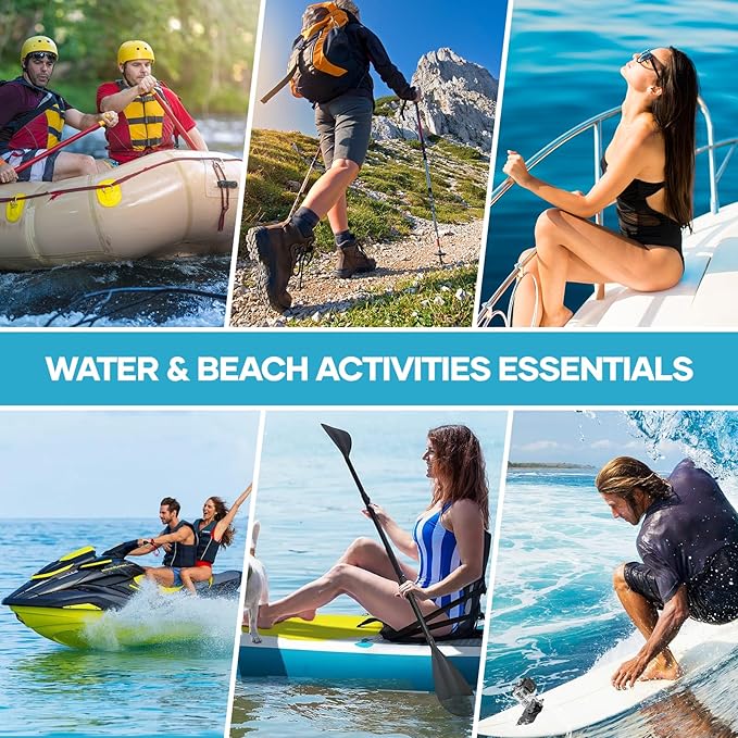 Waterproof Bag for Beach, Waterproof Pouch for Phone Passport Purse, Fanny Packs for Women, Floating Dry Bags for Cruise Ship Travel Water Park Surfing Boating Fishing Kayaking Pool Accessories