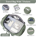 Extra Large Travel Duffle Bag,Carry on Overnight Weekend with with Shoes Compartment & Toiletry Bag,Weekender Bags for Women for Travel Business Trips Sport Hospital