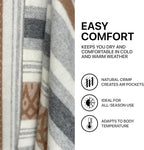 New Zealand Virgin Wool Throw Blanket, Indoor and Outdoor Blankets and Throws, Soft Blanket with Fringes and Pattern