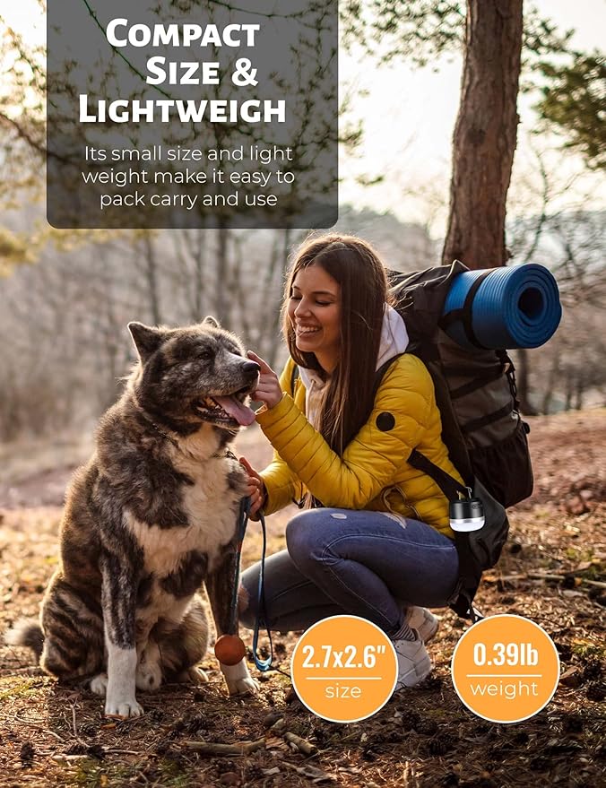 Camping Lantern, 600LM Camping Lights, 5 Light Modes Rechargeable Lantern Waterproof Mini Flashlight Emergency Lights for Home Power Failure, Camping Hanging, Car Camping (Black)