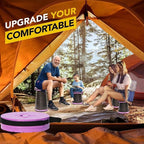 ALEVMOOM Upgraded 19.7" Portable Collapsible Folding Stool Retractable Telescoping Foldable Stool for Adults Heavy Duty Camping Sturdy with Max Load Capacity 1000lbs for Outdoor Fishing Hiking BBQ