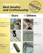 ADVOKAIR Camping Hammock with Mosquito Net and Rain Fly, Up to 500lbs, Ultralight and Portable Nylon Travel Hanging Hammock with Tree Straps, Perfect for Outside, Backpacking, Hiking and Backyard