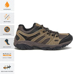HI-TEC Ridge Low Waterproof Hiking Shoes for Men, Lightweight Breathable Outdoor Trekking and Trail Sneakers, Sizes 7 to 15, Medium and Wide Width