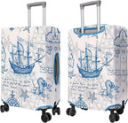 Travel Luggage Cover Suitcase Protector Fits 18-32 Inch Wheel Covers PatternedTravel Related Items Flower Luggage Protector Elastic S