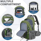 Hiking Backpack 30L Lightweight Travel Daypack Small Day Pack for Men Women Outdoor Camping Backpacking, Army Green