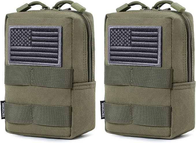 2 Pack Molle Pouches - Tactical Compact Water-Resistant EDC Pouch
