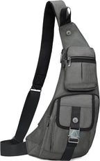 NICGID Sling Bag Chest Shoulder Backpack Crossbody Bags Casual Daypack for Men Women (Grey-013)