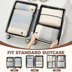 BAGAIL 6 Set/4 Set Lightweight Compression Packing Cubes for Travel, Anti-Tearing Expandable Organizer Bags for Suitcase