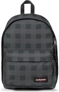 EASTPAK Out Of Office – 31L Backpack with Dual Compartments, 16” Laptop Sleeve, Security Pocket, Bottle Holder & Air Mesh Straps, Checker Dark Grey
