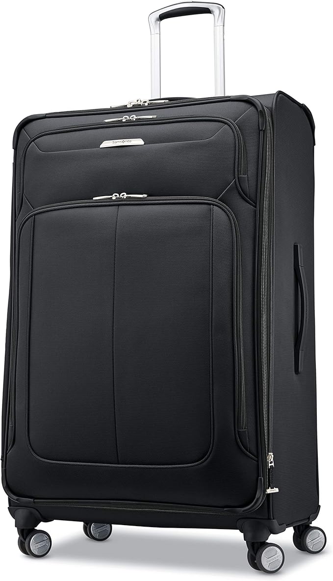 Samsonite Solyte DLX Softside Expandable Luggage with Spinner Wheels, Midnight Black, 3-Piece Set (20/25/29)