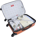 Wrangler Smart Spinner Hardside Luggage, 3 Piece Set, Burnt Orange