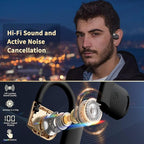 Ai Language Translation Earbuds, Translator Earbuds Real Time with APP Compatible with iOS & Android, 144-Language Bluetooth Headphones Translating Device for Travel and Business - Black