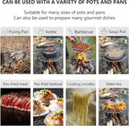 RROMATELX Small Folding Camping Grill，304 Stainless Stee Portable Camping Stove，Campfire Grate，Heavy Duty Rack Camping with Carrying Bag for Outdoor Cooking Backpacking Hiking Picnic BBQ