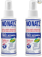 No Natz Botanical Bug Repellant, Effective for Gnat, Mosquito, and Biting Flies, Hand-Crafted and DEET-Free, Non-Greasy Formula, Made in The USA, 4 Ounce Spray Bottle, 2-Pack