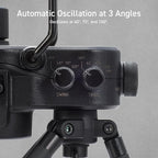 NESTOUT Outdoor Camping Fan with Tripod, 4 Speed Settings & Breeze Mode, 3 Angle Oscillation, 90° Adjustable Tilt, Timer (30/60/90 mins), USB C Compatible, Portable Tent Fan (Black Full Kit)