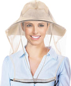 CozyCabin 3 Pcs Mesh Mosquito Head Net, Fully Covered Face Netting for Hats Head Mesh Protecting Net for Outdoor Hiking Camping Garden (Black/Gray/Begie-Large Set)