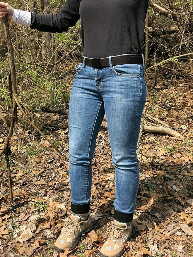 Permethrin Treated Mosquitoes, Flies, Ticks & More Insect Repellent Size Adjustable Fabric Belt (Black) One Size Fits All!