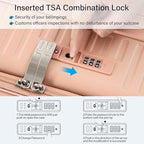 Hard Shell Suitcases 28 Inch Large Checked Luggage with Spinner Wheels Cup Holder, Expandable Check in Luggage Lightweight Top Opening Luggage Big Rolling Suitcase with Lock, Pink