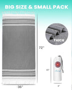 2 Pack Turkish Beach Towel Quick Dry Sand Free Mens Birthday Gift Idea for Dad Father Day Husband Brother Uncle Boyfriend in Law Male Boss Grandpa Him Retirement 60th 50th 40th 30th Wife Daughter Son