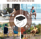 Portable Stool for Adults, Folding Lightweight Camping Chair, 300LBS Capacity Aluminum Alloy Foldable Stool for Hiking and Fishing