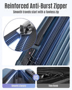 LIGHT FLIGHT Carry On Luggage 22x14x9 Airline Approved, Durable Hard Shell Carry On Suitcases with Wheels, Expandable Hardside Lightweight Travel Luggage with TSA Lock, Royal Blue