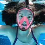 Full Face Snorkel Mask Adults with Dry Top System, Detachable Camera Mount, 180 Panoramic Anti-Fog Anti-Leak Diving Mask for Adult and Kids