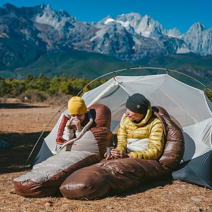 Naturehike 0 Degree Down Mummy Sleeping Bag for Adults, 650FP Cold Weather Backpacking Sleeping Bag with RDS Down, 12.5-38.8℉ Sleeping Bags for Camping, Hiking, 2025 Model