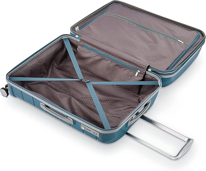 Samsonite Freeform 2-Piece Luggage Set - Carry-On & Large Checked Luggage with Dual Spinner Wheels - Durable Polypropylene Hardshell - TSA Lock, Airline-Approved - Expandable Hard Shell - Dark Teal