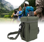Outdoor - 2L Portable Water Canteen with Waist Bag, Multi Fuctional PVC Flat Camping for Surplus or Bushcraft Gear (OD Green)