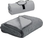 Tirrinia Large Waterproof Outdoor Blanket, Soft Warm Windproof Stadium Blanket with Sherpa Fleece and Foldable for Outdoor Sport, Baseball, Football, Beach, Concerts, Car