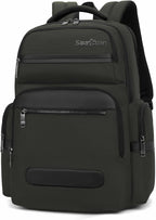 Men's Multilayer Backpack Business Casual Large Capacity Multifunctional Laptop Bag (Grey)
