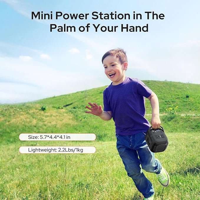 SinKeu 120W Peak Portable Power Station 97Wh Camping Lithium Battery Portable Generator with 110V AC Outlet, USB-C/USB QC3.0, DC Output, Fast Charging Power Bank for Home Backup Outdoor Emergency