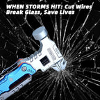 18-in-1 Multipurpose Tool Kit, Survival Camping Gear & Fishing Gifts for Dad - Multitool with Hammer, Pliers, Screwdriver and Pocket Knife for Men