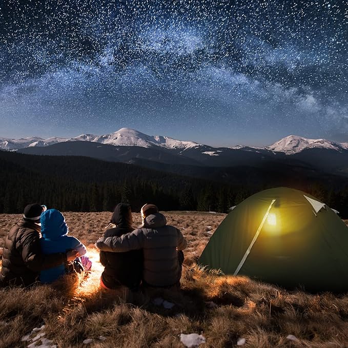 Bessport Camping Tent 1/2 Person Tent Waterproof Two Doors Backpacking Tent Easy Setup Lightweight for Outdoor, Hiking Mountaineering Travel