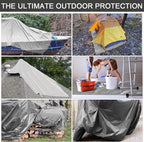 Heavy Duty 10 Mil Tarp Cover Waterproof UV Resistant Tarpaulin Used for Outdoor, Hunting, Camping, Backpacking, Canopy Tent, Ground Tarp, Cover Boat, Motorcycles, Roofs, Wood