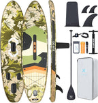 ZLX 11'6" Extra Wide Inflatable Stand Up Paddle Board SUP, Stable Non-Slip Deck Pad, Unique Fin System and Premium iSUP Accessories - Portable Backpack & Upgraded Pump for Adults, All Skill Levels