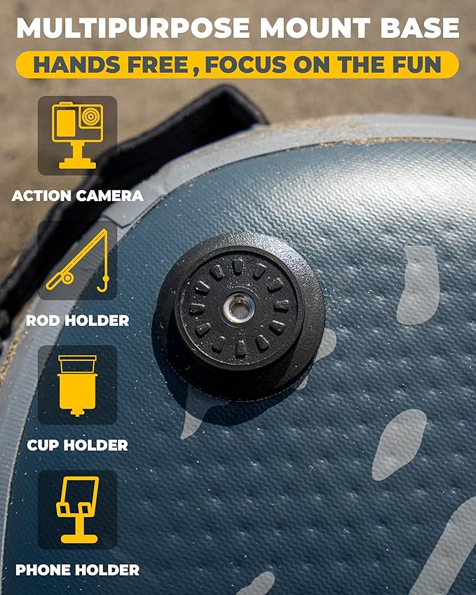 11'6x35'' Extra Wide Inflatable Paddle Board, 450lb Capacity Stand Up Paddle Board for Adults (x3), Stable Inflatable SUP, All Skill Levels, 3 Handles, 100L Backpack, 3PCS Paddle, 5L Dry Bag