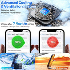 3 in 1 Charging Station for Apple, 15W Fast Magnetic Wireless Charger Station with Night Light, Travel Accessory Mag-Safe Stand for iPhone 17 16 15 14 13 12 - Apple Watch - AirPods(Adapter Included)