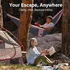 Kootek Camping Hammock, Portable Hammocks with Tree Straps & Attached Carry Bag, Camping Essentials Gear, Perfect for Outside Indoor Hiking Beach Backpack Travel