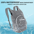 Outlander 100% Waterproof Hiking Backpack Lightweight Packable Travel Daypack
