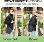 ALEVMOOM 2025 Upgraded XXL Collapsilbe Stool with Cushion,More Sturdy and Height 19.7“,D11.8”,Portable and Lightweight Adjustable Telescoping Stool for Camping Hiking BBQ Max Loading 1000Ibs