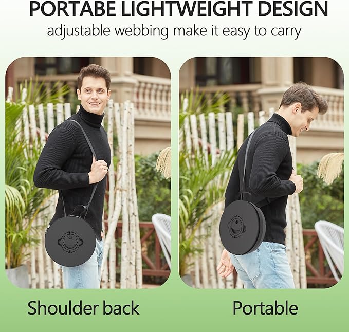 ALEVMOOM 2025 Upgraded XXL Collapsilbe Stool with Cushion,More Sturdy and Height 19.7“,D11.8”,Portable and Lightweight Adjustable Telescoping Stool for Camping Hiking BBQ Max Loading 1000Ibs