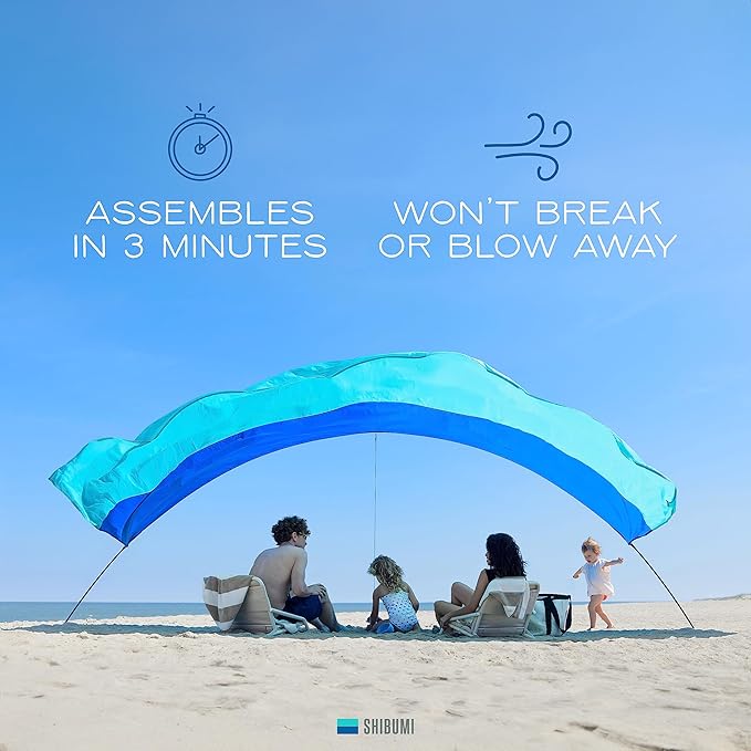 Shibumi Shade Mini® (Previous Generation) - World's Best Beach Shade, The Original Wind-Powered® Beach Canopy