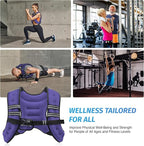 ZELUS Weighted Vest, 6lb/8lb/12lb/16lb/20lb/25lb/30lb Weight Vest with Reflective Stripe for Workout, Strength Training, Running, Fitness, Muscle Building, Weight Loss, Weightlifting