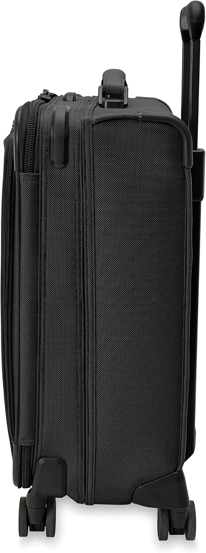 Briggs & Riley Global 21" Carry On Expandable Spinner - Luggage for International Travel, Suitcases with Wheels, Softside Rolling Bag for Men & Women, Self-Repairing Zipper- Baseline Collection, Black