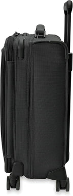 Briggs & Riley Global 21" Carry On Expandable Spinner - Luggage for International Travel, Suitcases with Wheels, Softside Rolling Bag for Men & Women, Self-Repairing Zipper- Baseline Collection, Black